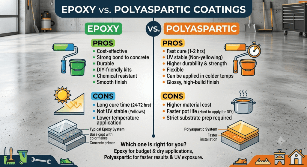 Epoxy vs. Polyaspartic